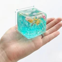 Squishy Ocean Shells Cube Stress Balls Squeeze Toy Transparent Maltose Cubes Fidget Toy Adult Sensory Stress Relief Fidget Toy