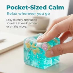 Squishy Ocean Shells Cube Stress Balls Squeeze Toy Transparent Maltose Cubes Fidget Toy Adult Sensory Stress Relief Fidget Toy