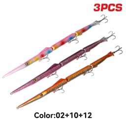 KINGDOM Jointed Pencil Lure Saltwater Fishing Bait, 255mm 33g Sinking Swimbait Hard Lure with Multi Jointed Body & Realistic Action, Long Casting Bait for Striped Bass Snook Tarpon Redfish