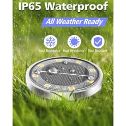 New Outdoor Waterproof Solar Lamp, 8 Strings, Thickened Stainless Steel Floor Lamp, Solar Garden Lamp, Suitable for Landscape Lighting in Gardens, Paths, Lawns, Yards, Terraces, Driveways and Walkways, Warm White Light.