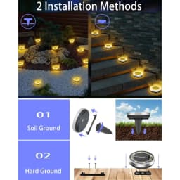 New Outdoor Waterproof Solar Lamp, 8 Strings, Thickened Stainless Steel Floor Lamp, Solar Garden Lamp, Suitable for Landscape Lighting in Gardens, Paths, Lawns, Yards, Terraces, Driveways and Walkways, Warm White Light.