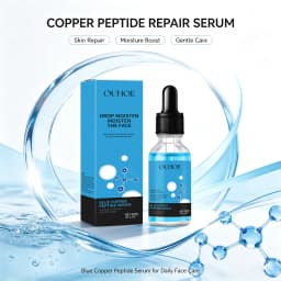 GHK-Cu Copper Peptide Face Serum with Hyaluronic Acid Anti-Aging Moisturizer Fine Lines Firming Skin Elasticity Hydrating Facial Serum