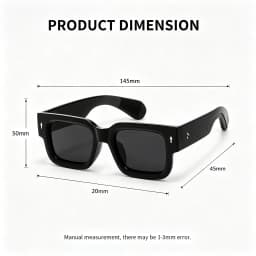 Thick Square Frame Sunglasses UV400 Protection Men Women Retro Black Shades 100% UVA UVB Blocking Eyewear For Beach Travel Street Fashion