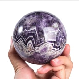 6-7cm Natural Amethyst Crystal Sphere Ball with Wooden Stand Polished Reiki Healing Chakra Stone for Meditation Yoga Feng Shui Home Office Desk Decor Living Room Bookshelf Display Birthday Gift for Women Men Crystal Lover Collection