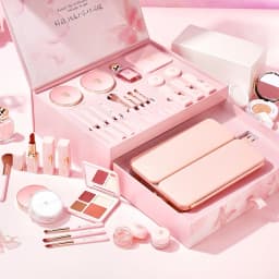 18Pcs Colored Glaze Butterfly Makeup Gift Set with Premium Lighted Makeup Mirror, Full Kit Includes Eyeshadow Blush Lip Palette, Complete Starter Makeup Kit, Valentine & Birthday Gift for Girlfriend & Wife