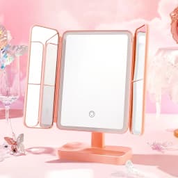 18Pcs Colored Glaze Butterfly Makeup Gift Set with Premium Lighted Makeup Mirror, Full Kit Includes Eyeshadow Blush Lip Palette, Complete Starter Makeup Kit, Valentine & Birthday Gift for Girlfriend & Wife