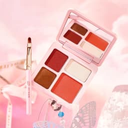 18Pcs Colored Glaze Butterfly Makeup Gift Set with Premium Lighted Makeup Mirror, Full Kit Includes Eyeshadow Blush Lip Palette, Complete Starter Makeup Kit, Valentine & Birthday Gift for Girlfriend & Wife