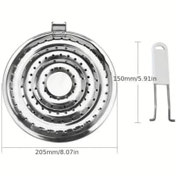 1Pc Stainless Steel Pot Rack Thermal Conductive Kitchen Storage Rack Thickened Round Tube Double-layer Household Pot Mat Special for Storing Frying Pans