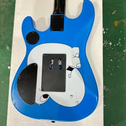 Electric Guitar Graphic Bright Blue Floyd Rose Tremolo US Warehouse Alder Body Rosewood Fretboard Christmas Gift Free Shipping