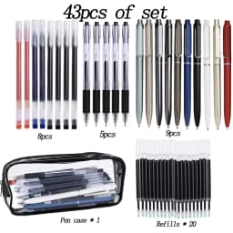 43/45pcs Writing Supplies Set for Women & Men, Back To School Supplies, Suit for Office and School Use, Perfect Gift for Back To School, Teacher's Day, Christmas, Thanksgiving