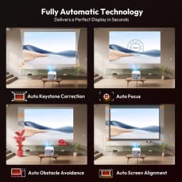 XGODY N6 Pro 700 ANSI Lumens Smart Projector, Netflix Licensed, Prime Video & YouTube Supported, Native 1080P FHD with HDR10, Auto Focus & Auto Screen Alignment, Wi-Fi 6 & Bluetooth 5.4, Home Theater LED Projector for Indoor & Outdoor Entertainment