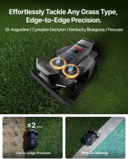 Segway Navimow X430 Robot Lawn Mower Wire Free, for up to 1 Acre, 4WD for 84% Slopes, Zero-Turn for Damage-Free Mowing, ORV-Tuned Lawnmower, MowMentum with 2 × 180W Motors,