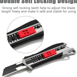 QYQRQF Retractable Box Cutter Heavy Duty Utility Knife Box Cutter Knife Metal Cutters for Cutting Cardboard Paper Leather (3pcs)