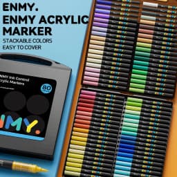 ENMY Acrylic Paint Markers Pen Soft Head Direct Liquid Graffiti Painting QuickDry Pigments Art Supplies for Felt
