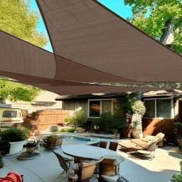 Sun Shade Sail, 12'x12'x12' Triangle Shade Cloth, Curved Edged Commercial Grade 185GSM Permeable Outdoor Shade Cloth for Deck