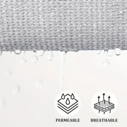 Sun Shade Sail, 12'x12'x12' Triangle Shade Cloth, Curved Edged Commercial Grade 185GSM Permeable Outdoor Shade Cloth for Deck