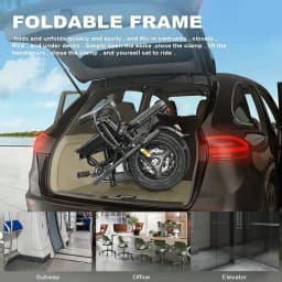500W Peak Foldable Electric Bicycle 48V 10.4AH Lithium Battery 23MPH Max Speed Dual Disc Brake Front‑Rear Light Adult Folding Ebike for Travel