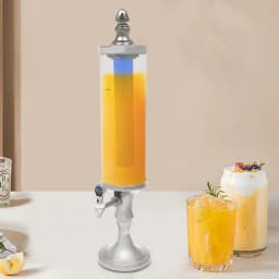 3L Beer Tower Dispenser ABS Tabletop Beer Dispensers with Light for Liquor and Juice Parties Pubs Restaurants