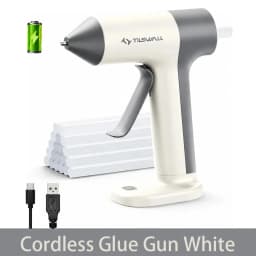 4V Cordless Hot Glue Gun Kit 30‑Second Fast Preheat Cordless Mini Glue Gun With 2000mAh Rechargeable Type‑C Battery Anti‑Drip Nozzle Includes 20 Glue Sticks