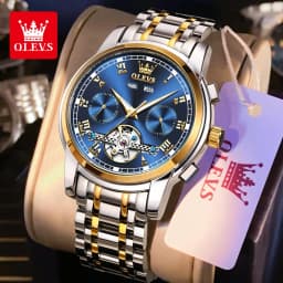 OLEVS 6607 Brand original authentic watches for man luxury Gift Box Steel belt multifunctional mechanical men's watch