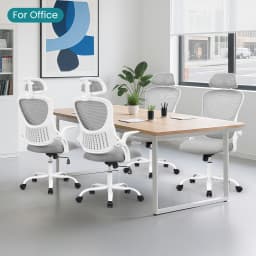 JHK Mesh Flip-up Arms Computer Desk Chair Ergonomic Office Chair with Lumbar Support Adjustable Headrests High-Back Rolling Work Office Chair For Home Office