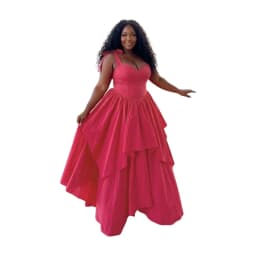 Women Plus Size Sweetheart Neck Bow Strap Maxi Dress Elegant Layered A Line Long Dress For Wedding Guest Formal Occasion