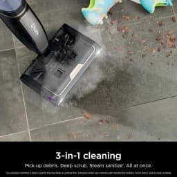 SD201 Steam Pickup 3-in-1 Steam Mop Picks Up Debris, Deep Scrubs, & Steam Sanitizes All At Once, Lightweight Steam Cleaner for Home w/Sealed Hard Floors like Hardwood, Tile & Laminate (Renewed)