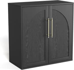 Arched Minimalist Dining Room Storage Cabinet with Adjustable Shelves Solid Wood Entryway Decor Home Furniture Fit Coffee Bars Entryways 