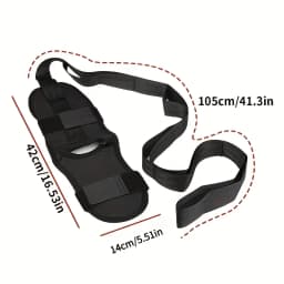 Adjustable Thickened Oxford Cloth Foot and Leg Stretcher(with Ankle Strap)- Calf, Achilles Tendon, Hamstring, and Hip Flexor Stretcher, Suitable for Gym, Pilates, and Body Relaxation- Unisex(Black)