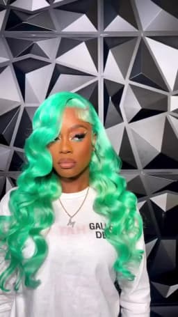 Mint Green Colored Body Wave Human Hair Wigs 13×6 HD Lace Frontal Wig Pre Plucked 180% 210% Density Vietnamese Raw Human Hair Wigs For Women