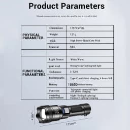 Rechargeable COB Flashlight, 2 Pack USB Rechargeable Tactical Torch with Power Bank Function, 300 Lumens Bright Handheld Flashlight for Camping Hiking Emergency Outdoor