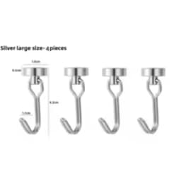 Heavy‑Duty Neodymium Rare Earth Magnetic Hooks, Strong Hold Magnet Hangers for Cruise Ship Refrigerator, Kitchen Home Office Multi‑Scene Hanging Storage Organization