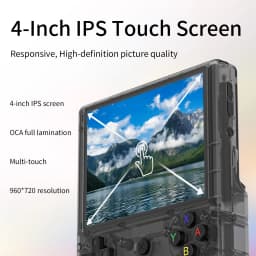 Anbernic RG406V Retro Handheld Game Console 4’’ IPS Touch Screen Android 13 Unisoc T820 Game Player 5500mAh RGB Light 3D Hall Joystick Supports WIFI Bluetooth 1080p Display Port Output