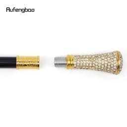 White Artificial Diamond Walking Cane Fashion Decorative Walking Stick Gentleman Elegant Cosplay Cane Crosier 92.5cm