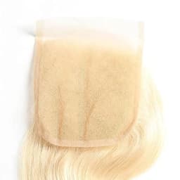 4x4 Hd Lace Closure 613 Blonde Body Wave Brazilian Virgin Human Hair 16Inch Invisible Transparent Lace Pre plucked with baby Hair Natural Hairline Free Part.