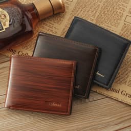 Men's Bifold Leather Credit ID Card Holder Wallet Billfold Purse Clutch Billfold,Genuine leather men's wallet, genuine leather men's short wallet, black wallet, foldable genuine leather credit card/ID card clip, luxury business foldable wallet