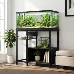 Garvee 80CM Aquarium Stand for 20-29 Gallon Gallon Tank,Heavy Duty Fish Tank Stand up to 600 LBS,Aquarium Stand with Power for aquarium and reptile