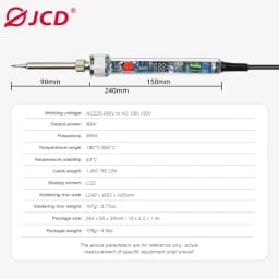 P907 Transparent Electric Soldering Iron Kit 100W 110V/220V Adjustable Temperature LCD Digital Display Welding Repair Tool
