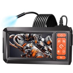 4.3‑Inch IPS Screen Automotive Endoscope Camera, 1080P HD Borescope Inspection Camera with 8 Adjustable LED Lights for Auto Engine Diagnostic Repair