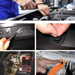 1180+115+9Pcs Auto Plastic Retainer Clips Kit 23 Sizes Car Fastener Rivet Bumper Door Trim Panel Clips with Disassembly Tools Gloves Universal for VW Audi Mercedes BMW Peugeot Citroen Fiat Renault European Vehicles