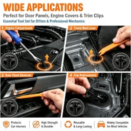 1180+115+9Pcs Auto Plastic Retainer Clips Kit 23 Sizes Car Fastener Rivet Bumper Door Trim Panel Clips with Disassembly Tools Gloves Universal for VW Audi Mercedes BMW Peugeot Citroen Fiat Renault European Vehicles