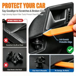 1180+115+9Pcs Auto Plastic Retainer Clips Kit 23 Sizes Car Fastener Rivet Bumper Door Trim Panel Clips with Disassembly Tools Gloves Universal for VW Audi Mercedes BMW Peugeot Citroen Fiat Renault European Vehicles