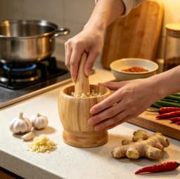 Mortar and Pestle Set Press Ginger Crusher Spices Grinding Garlic Mincer Herb Spice Masher Grinder Fresh Chopped Graters