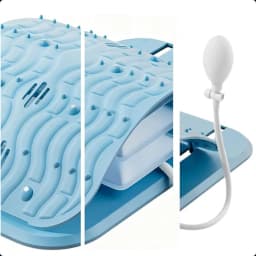 Waist Massager Lumbar Support Massager Pillow Inflatable Adjustable Height 10 Magnetic 40 Massage Points Waist Pillow for Bed Lower Back Home