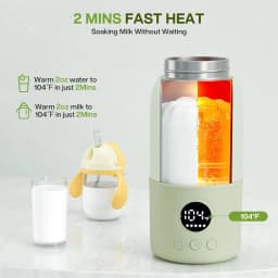 YKV 380ml Electric Heating Thermos Cup USB Charging 316 Stainless Steel Portable Baby Milk Warmer Constant Temperature Travel Water Bottle