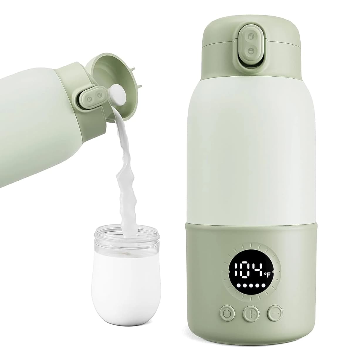 YKV 380ml Electric Heating Thermos Cup USB Charging 316 Stainless Steel Portable Baby Milk Warmer Constant Temperature Travel Water Bottle