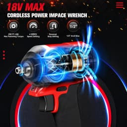 500N.m Brushless Impact Wrench Without Battery Electric Driver 1/2" Repair Cordless Screwdriver Auto Repair Power Tools Drill Service Tool for Milwaukee 18V Battery