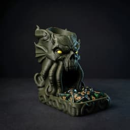 Cthulhu Tentacle Monster Skull Dice Tower & Tray, D&D Tabletop Board Game Accessory. High Precision 3D Printed Statue Ornament, Perfect for Collection. Quirky Humorous Holiday Gift & Spooky Halloween Decoration for Gamers