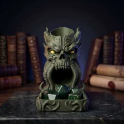 Cthulhu Tentacle Monster Skull Dice Tower & Tray, D&D Tabletop Board Game Accessory. High Precision 3D Printed Statue Ornament, Perfect for Collection. Quirky Humorous Holiday Gift & Spooky Halloween Decoration for Gamers