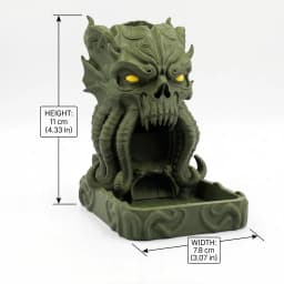 Cthulhu Tentacle Monster Skull Dice Tower & Tray, D&D Tabletop Board Game Accessory. High Precision 3D Printed Statue Ornament, Perfect for Collection. Quirky Humorous Holiday Gift & Spooky Halloween Decoration for Gamers
